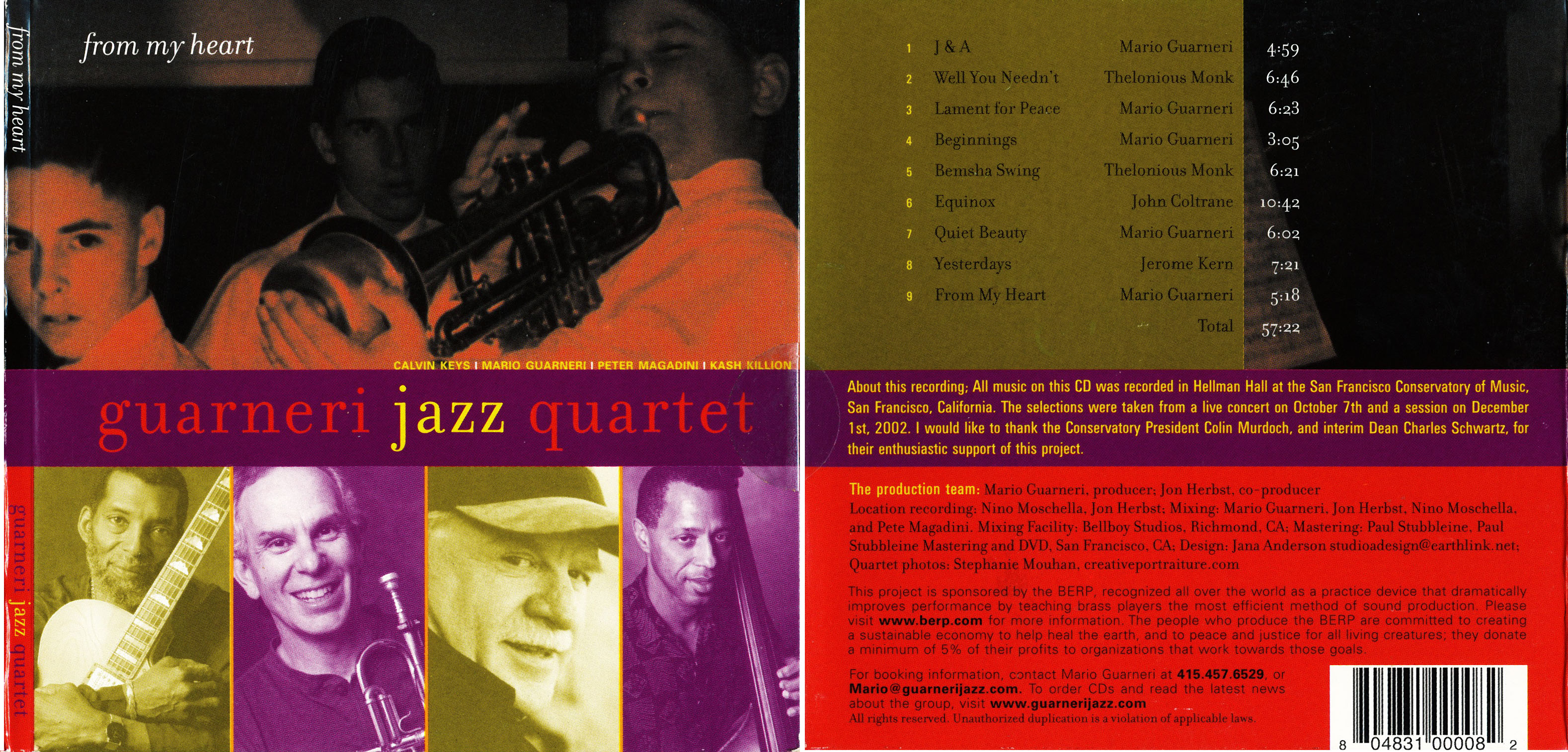 Guarneri Jazz Quartet | From My Heart